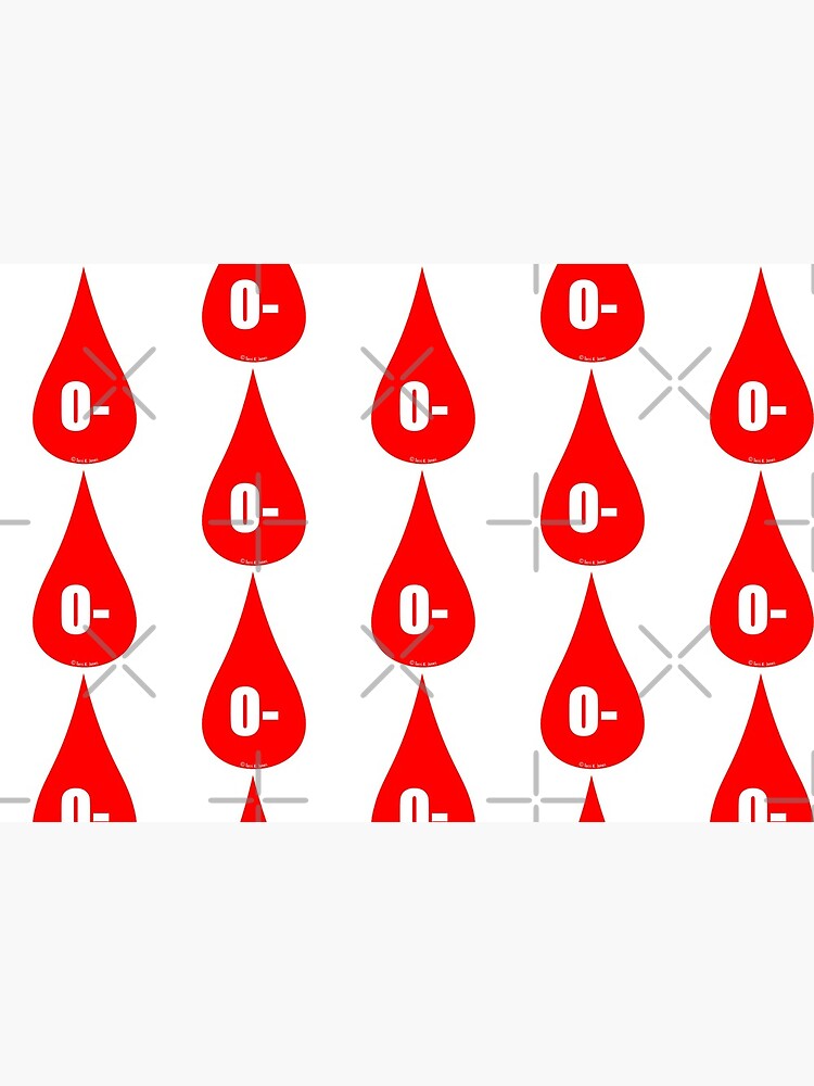 Vector Illustration of O Positive Versus O Negative Blood Types