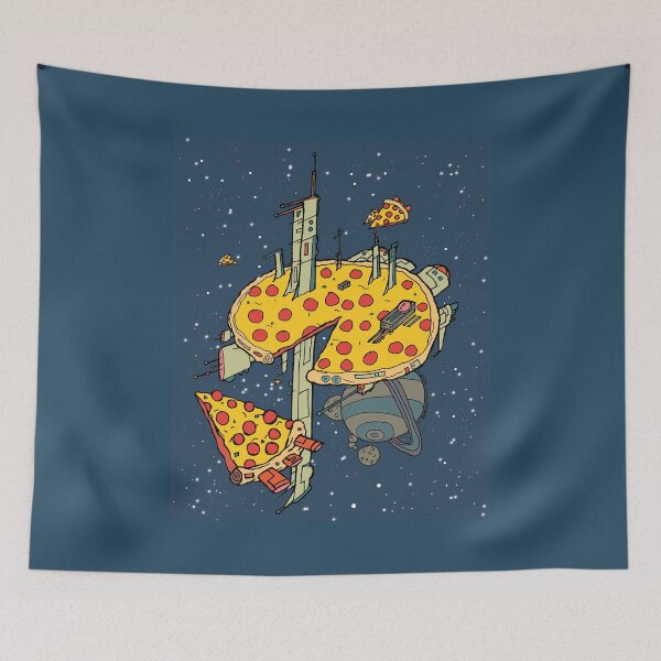 Item preview, Pizza Space Station designed and sold by Shiny Red Nothing.