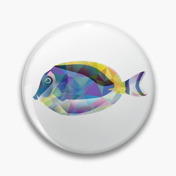 Item preview, Fish of geometric diamond shaped colors designed and sold by dodgerfl.