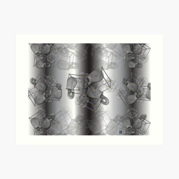 "Stereographic Klein Schlegel - GREY"© Art Print