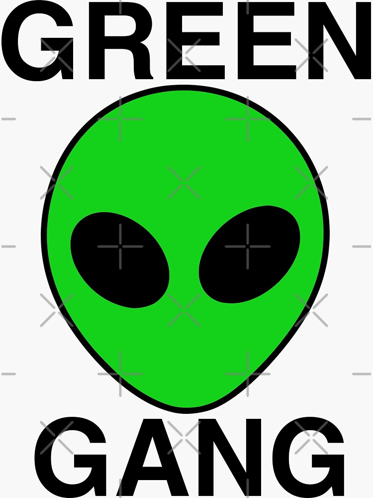 "Green gang" Sticker for Sale by Cheerhio Redbubble