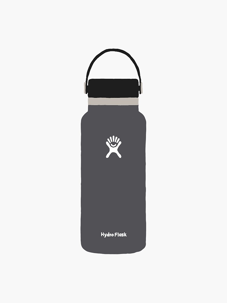 Fashion grey hydro flask with stickers