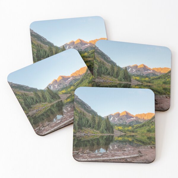 Item preview, Sunlight Hitting the Peaks at Maroon Bells designed and sold by Belinda Greb Photography.