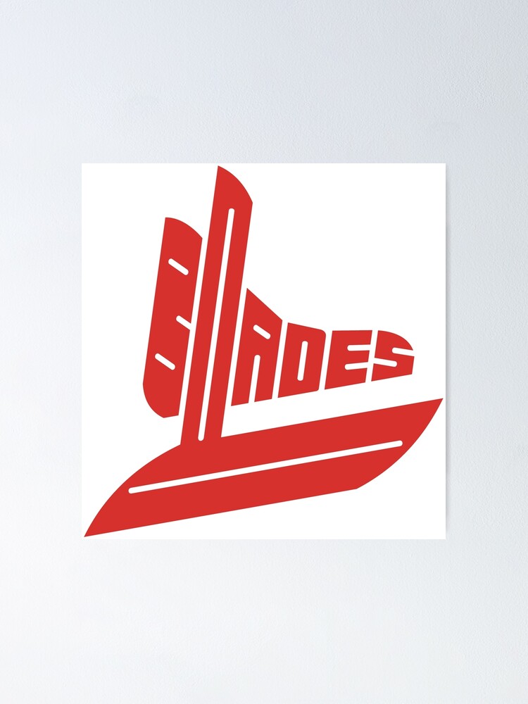 "Blades Hockey Skate Logo" Poster by FanSportsSpot Redbubble