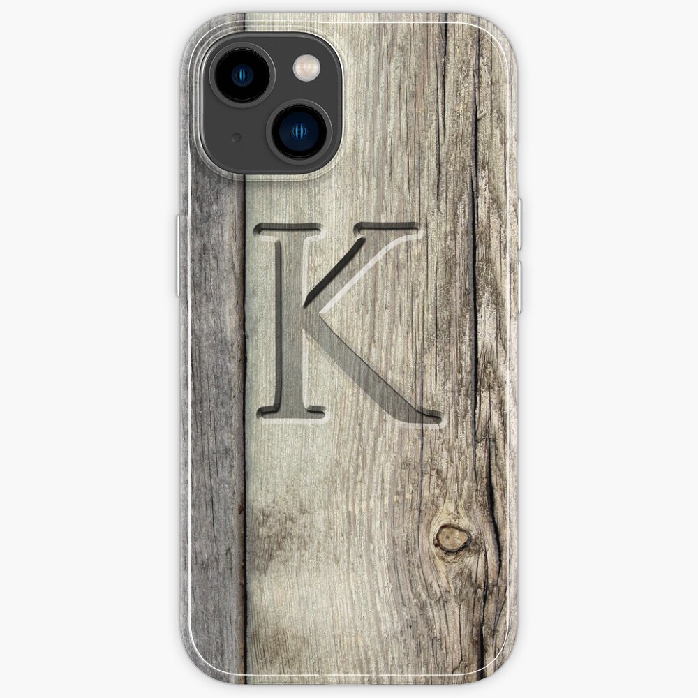 "Timber embossed wit Letter K" iPhone Case for Sale by BigBirdOnAWire
