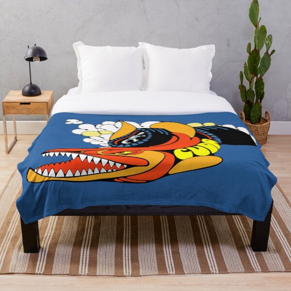 Retro Plymouth Cuda Throw Blanket