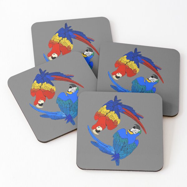 Item preview, Scarlet and Blue and Gold Macaws designed and sold by TinkerandBone.