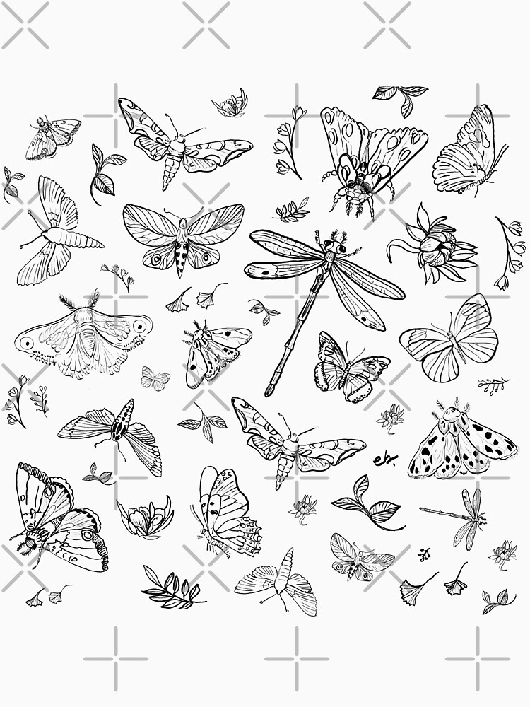 Butterfly,Moth, Dragonfly pattern by ebozzastudio