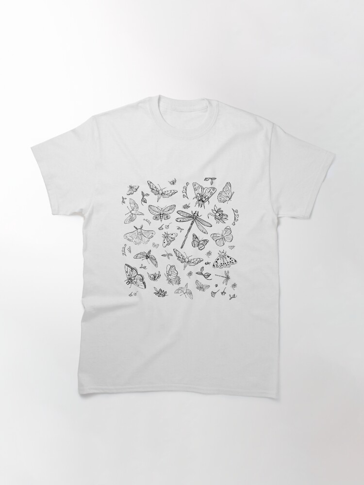 Alternate view of Butterfly,Moth, Dragonfly pattern Classic T-Shirt