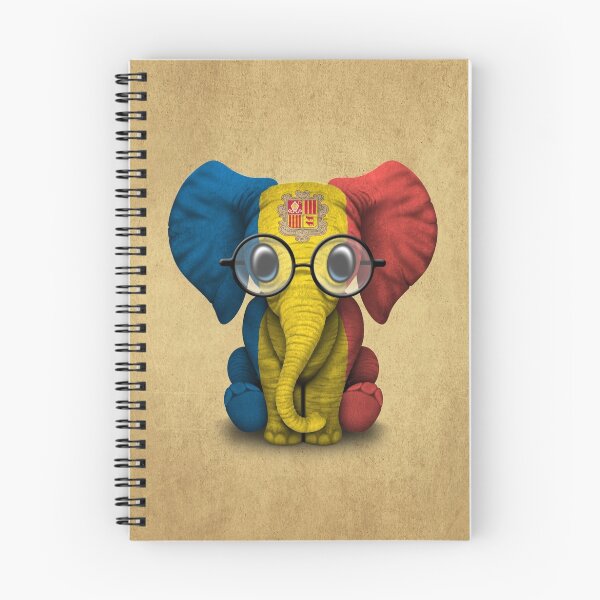 Item preview, Baby Elephant with Glasses and Andorran Flag designed and sold by JeffBartels.
