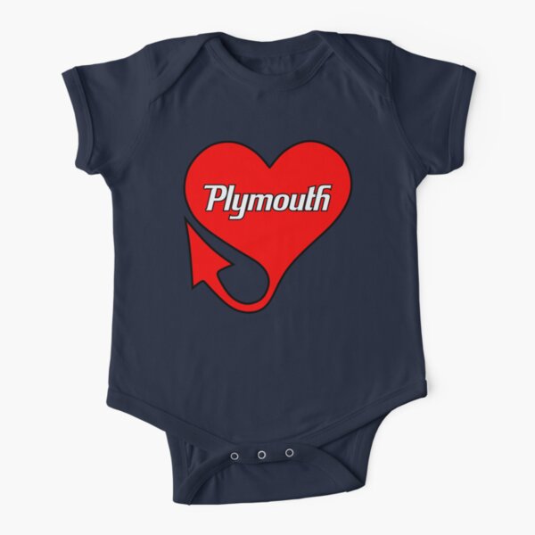 Plymouth Heart Short Sleeve Baby One-Piece