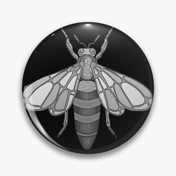 Item preview, Black and white bee designed and sold by Rusembell.