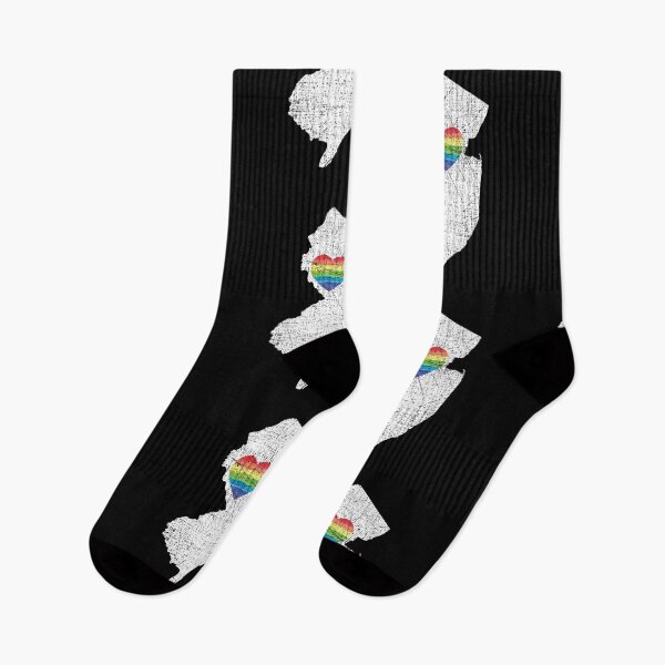 Item preview, New Jersey Gay Pride Heart Rainbow Flag LGBT Month Lesbian Bisexual designed and sold by Tee Kaboom!.