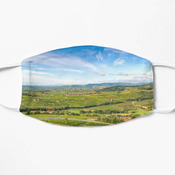 Landscape of vineyards of the Beaujolais Flat Mask