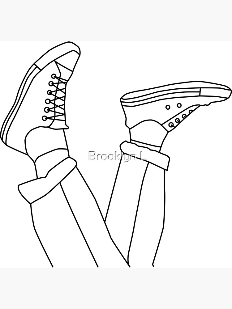"minimal line drawing of shoes" Poster by brooklynlouis Redbubble