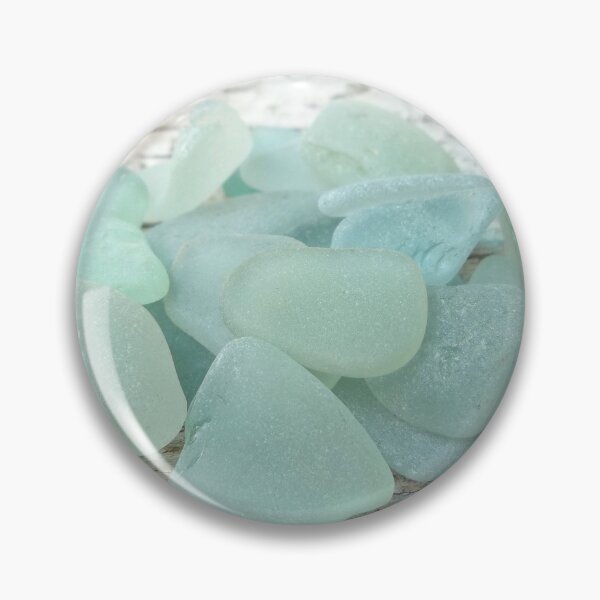 Item preview, Sea Foam Sea Glass Pieces on Pale Wood Light Blue Pastels designed and sold by Beachy.