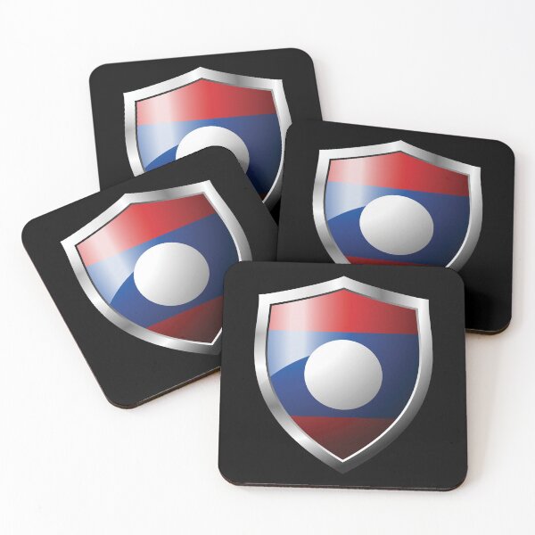 Item preview, Strong Laos Flag Shield Country designed and sold by HelloFromAja.