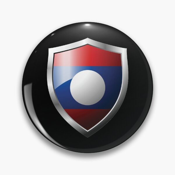 Item preview, Strong Laos Flag Shield Country designed and sold by HelloFromAja.