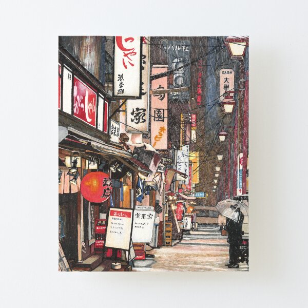 Lights in the Snow Canvas Mounted Print