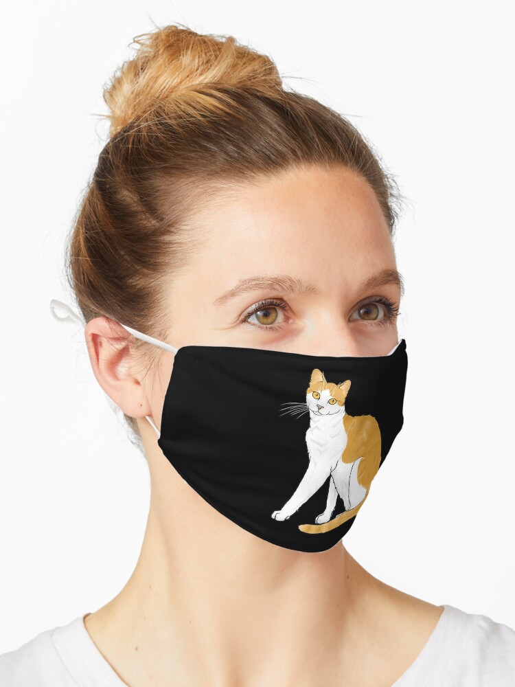 Orange and White Cat Mask for Sale by TinkerandBone