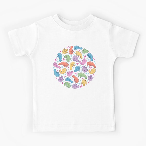 Lindo patrón de manatí - Colorido patrón subacuático Camiseta para niños