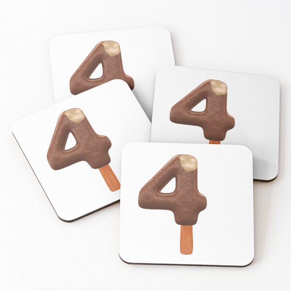 Item preview, 4 Ice Cream Four Number 3d Chocolate designed and sold by HelloFromAja.