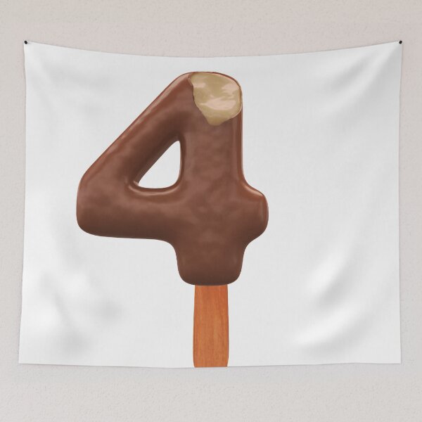 Item preview, 4 Ice Cream Four Number 3d Chocolate designed and sold by HelloFromAja.