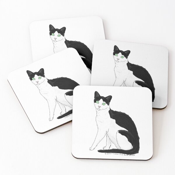 Item preview, Black and White Cat designed and sold by TinkerandBone.