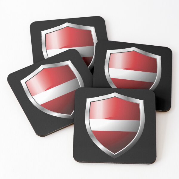 Item preview, Strong Latvia Flag Shield Country designed and sold by HelloFromAja.