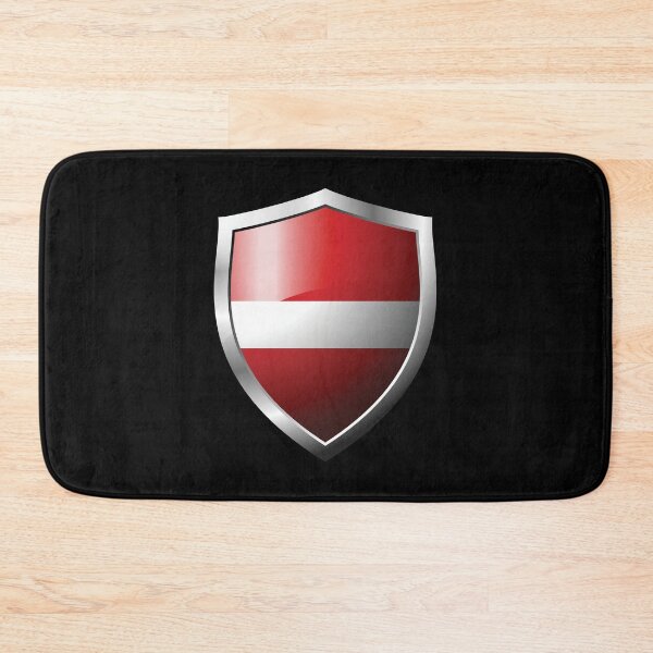 Item preview, Strong Latvia Flag Shield Country designed and sold by HelloFromAja.
