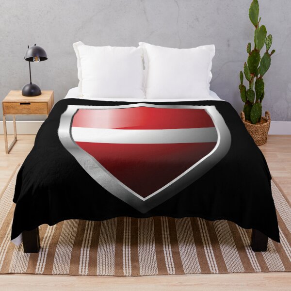 Item preview, Strong Latvia Flag Shield Country designed and sold by HelloFromAja.