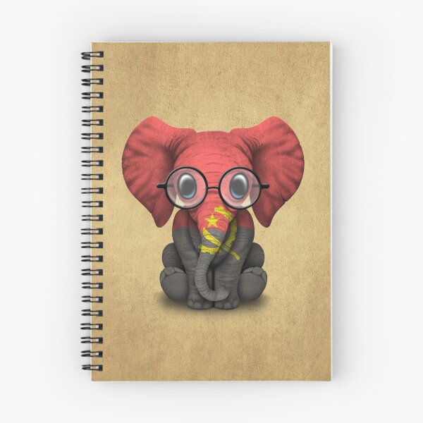 Item preview, Baby Elephant with Glasses and Angolan Flag designed and sold by JeffBartels.