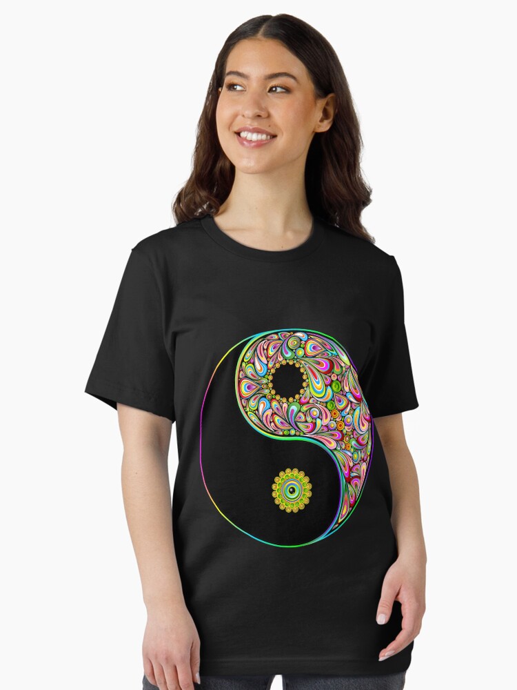 Thumbnail 2 of 7, Essential T-Shirt, Yin Yang Symbol Psychedelic Art Design designed and sold by BluedarkArt.