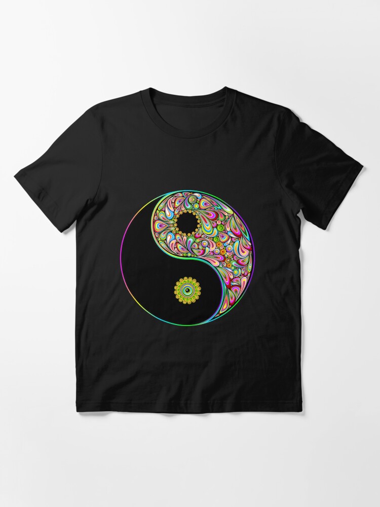 Thumbnail 3 of 7, Essential T-Shirt, Yin Yang Symbol Psychedelic Art Design designed and sold by BluedarkArt.