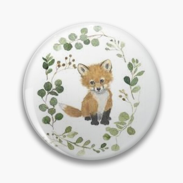 Item preview, Cute Baby Fox Surrounded By Flower Wreath  on Family Apparel, Home Decor and Accessories.   designed and sold by lduke47.