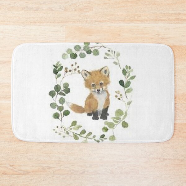 Item preview, Cute Baby Fox Surrounded By Flower Wreath  on Family Apparel, Home Decor and Accessories.   designed and sold by lduke47.