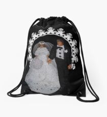 I DO...BRIDE AND GROOM PILLOW,TOTE BAG,TEE SHIRT,JOURNAL,PICTURE,CARD,ECT. Drawstring Bag