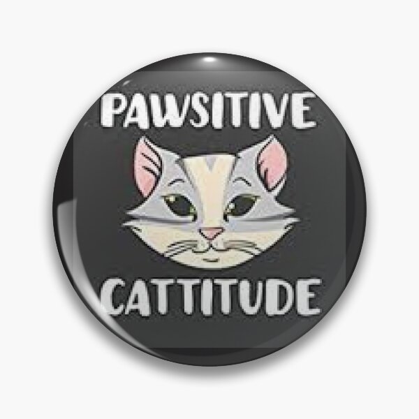 Item preview, Pawsitive Cattitude Cat Face print on Family Apparel, Home Decor and Accessories designed and sold by lduke47.