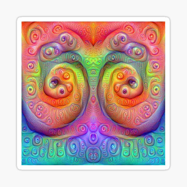 Item preview, DeepDream Tomato Steelblue 5x5K v8 designed and sold by blackhalt.