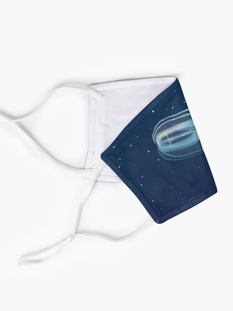 Alternate view of Ocean scene with Bolinopsis infundibulum comb jelly Mask