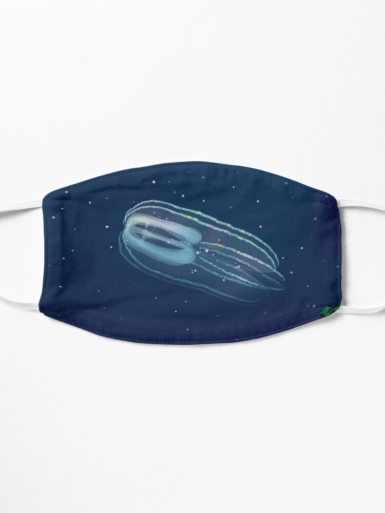 Alternate view of Ocean scene with Bolinopsis infundibulum comb jelly Mask