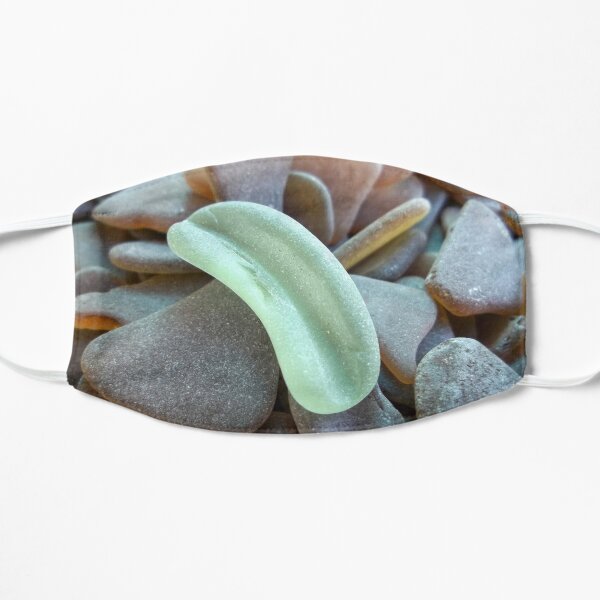 Light Olive Green Sea Glass Piece Mask