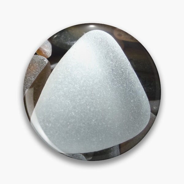 Item preview, White Sea Glass on Brown Sea Glass Pieces designed and sold by Beachy.