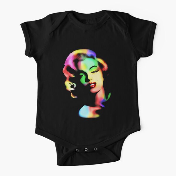 Marilyn Monroe Rainbow Colors Short Sleeve Baby One-Piece