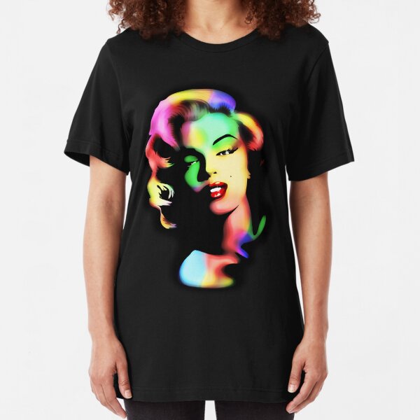 Marilyn Monroe Rainbow Colors Slim Fit T-Shirt
