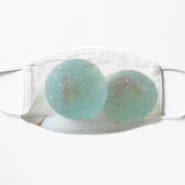 Two Sea Glass Marbles Mask