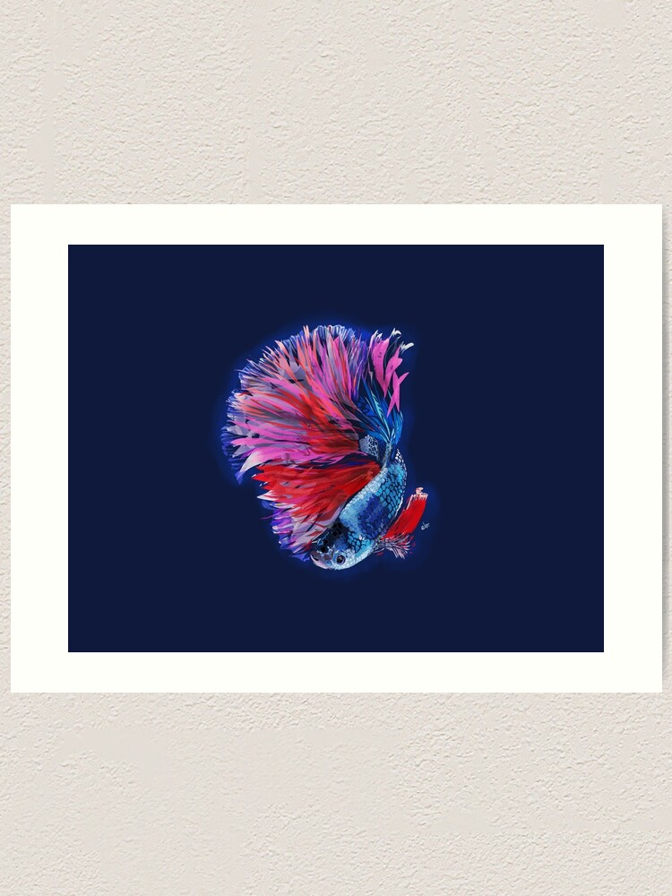 Alternate view of Magical beta fish Art Print