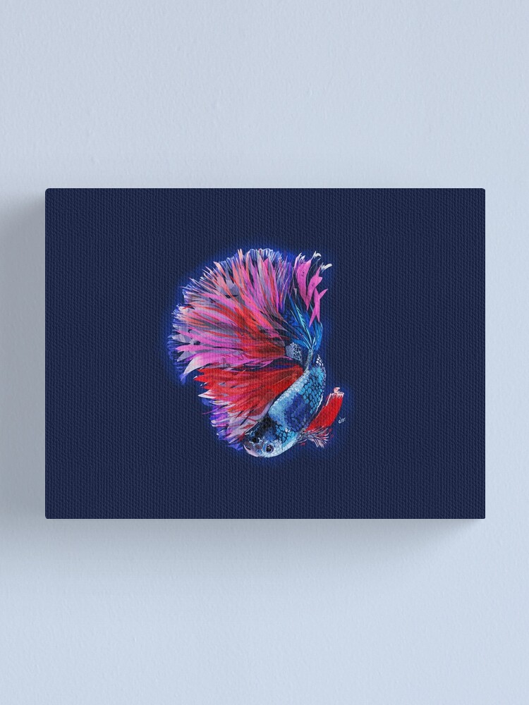 Alternate view of Magical beta fish Canvas Print