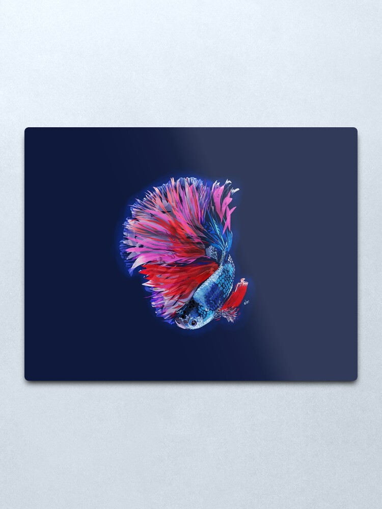 Alternate view of Magical beta fish Metal Print