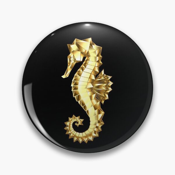Item preview, Gold Polygonal Seahorse designed and sold by Blackmoon9.